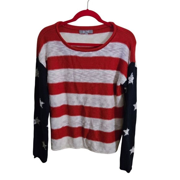 Marled Reunited American Flag Patriotic Sweater Size M - Picture 1 of 4